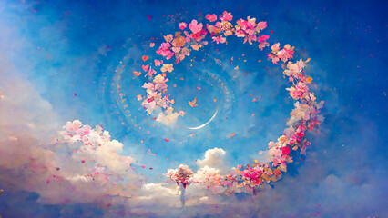 The astrological zodiac is visible in the Valentine's Day sky and includes many symbols of love. This can be used to read the future of a couple in a romantic way.
