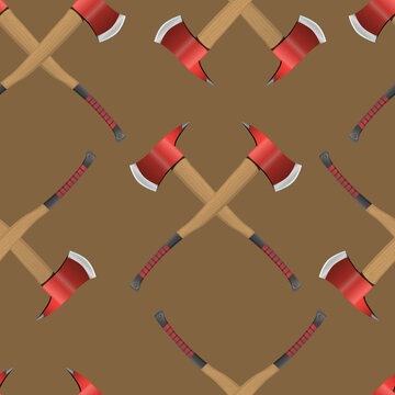 Seamless pattern with crossed axes.