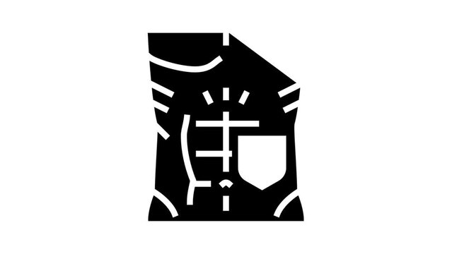muscular defense glyph icon animation