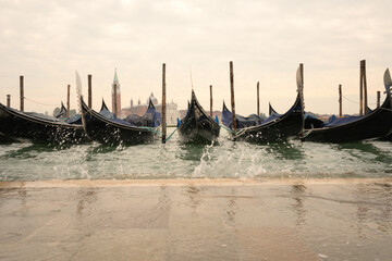 gondolas in the Venice lagoon