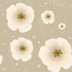 delicate gentle floral and leaves pattern. background or texture