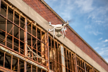 drone on historic site