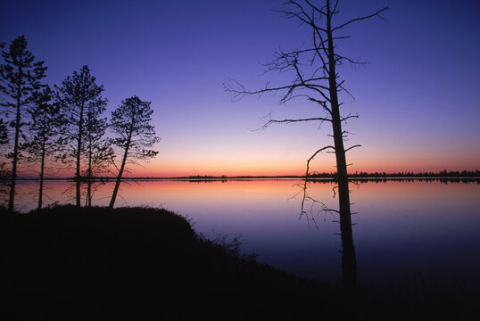 lake, night