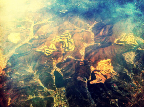 View of Korea from the air
