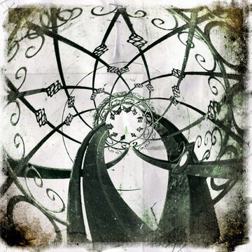 Abstract Wrought Iron Gate