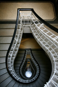 Straircase at the Museum of Czech Cubism, Stare Mesto, Prague, Czech Republic.