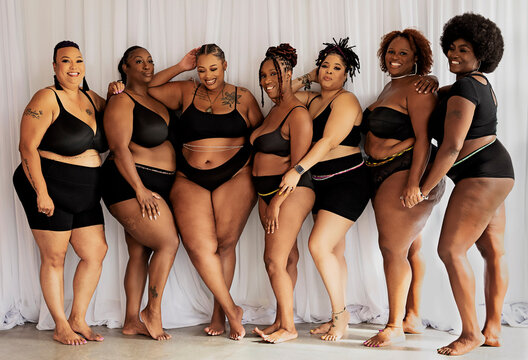 Seven Black women connecting and celebrating body positivity