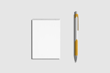 A6 Spiral Notebook Blank Mockup