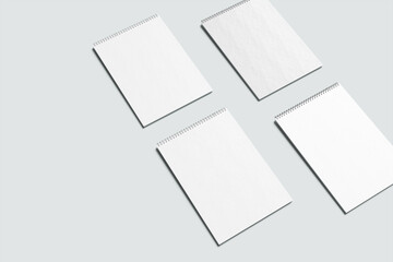 A6 Spiral Notebook Blank Mockup