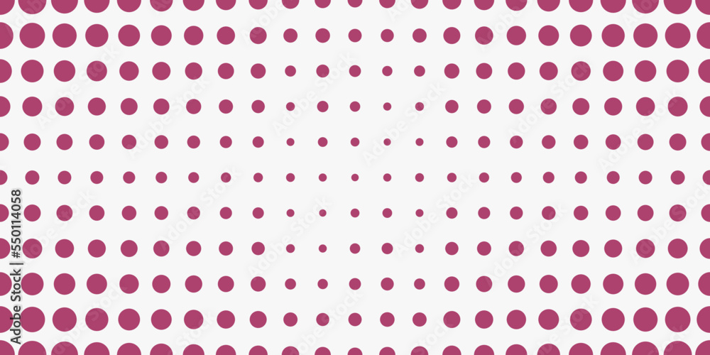 Aufkleber Gradient transition from small to large dots, such as in comics. Seamless and repeating dot grid pattern.