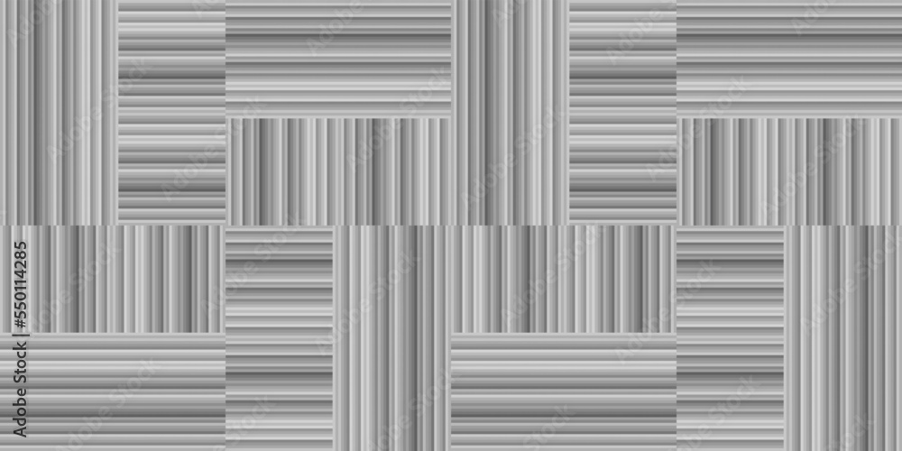 Poster gray tiles are striped, alternating with vertical and horizontal rectangles. print and stylish inter