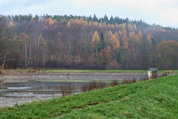 misty morning in a czech countryside landscape
