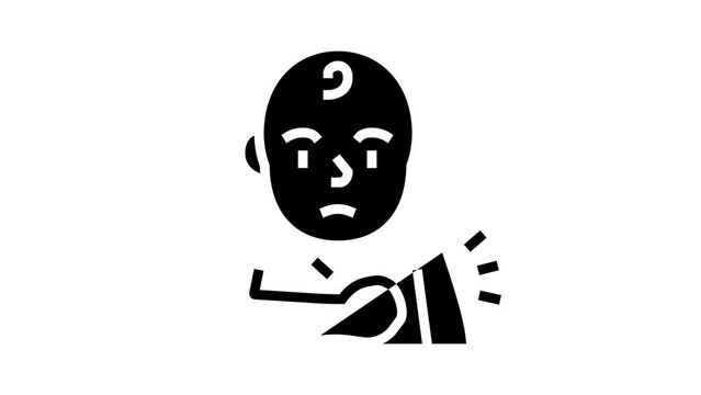 scratch reflex glyph icon animation