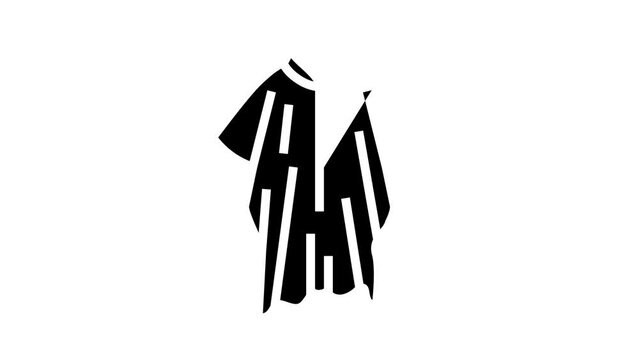 cloak outerwear male glyph icon animation