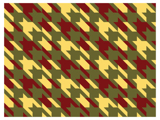 Retro colors and patterns. Houndstooth checkered fashion textile pattern. Vintage colored pattern background. retro colors and patterns