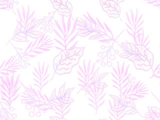 Seamless Pattern Botanical. Tropic Plant Design. Mint Tropical Leaves Seamless. Tropical Leaves Pattern. White Decoration Miami. Olive Tree Tropical Painting.