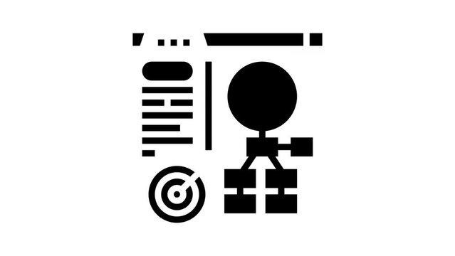 customer analytics report glyph icon animation