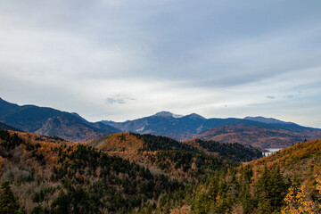 Naklejka premium autumn in the mountains