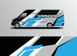 Car wrap design vector  background livery for van 