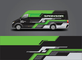 Car wrap design vector  background livery for van  © Alleuy