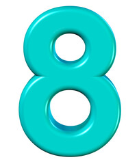 blue number 8
