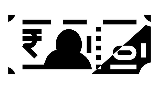 rupee rs glyph icon animation