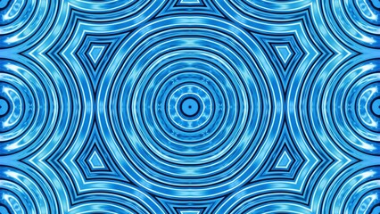 Fototapeta na wymiar 3d render. Abstract symmetric background with star symmetry. Abstract blue liquid background with wavy sparkling pattern, shiny glossy surface. Kaleidoscope effect