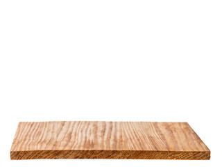 Wooden board isolated on white background.