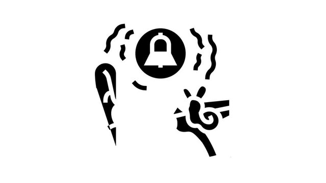 tinnitus health problem glyph icon animation