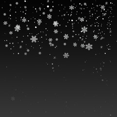 Black and grey Winter Background with snowflakes for your own creations