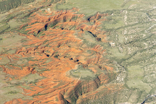 Aerial View of Red Mountain Open Space in Larimer County, Colorado, USA
