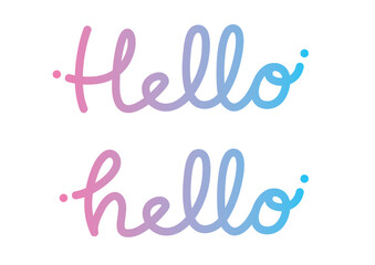 かわいい筆記体の文字 Hello hello © tedybee