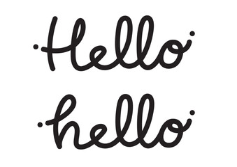 かわいい筆記体の文字 Hello hello © tedybee