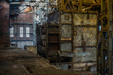 Fototapeta premium Old epic legendary historic brick abandoned power plant in Silesia, Poland