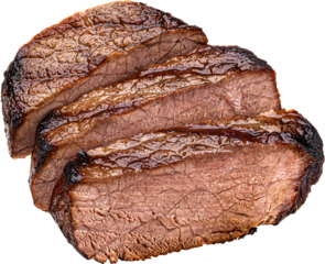 Sliced beef steak isolated