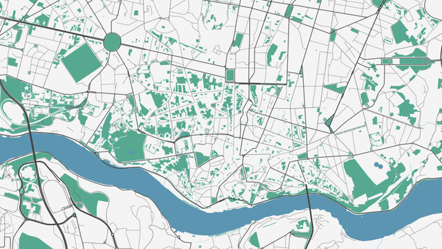 Vector map of Porto, Portugal. Urban city road map art poster illustration.