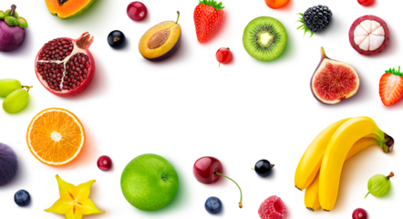 Fruit and vegetable frame, top view