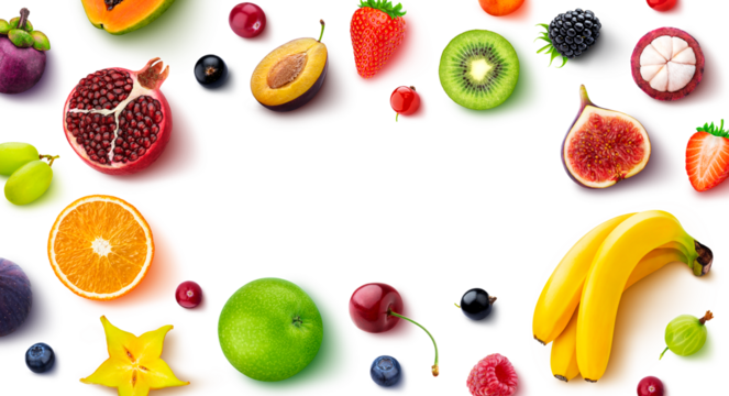 Fruit and vegetable frame, top view