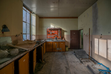 Old epic legendary historic brick abandoned power plant in Silesia, Poland