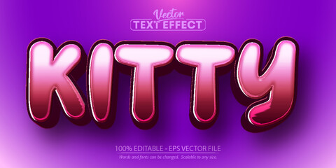 Pink text effect, editable cartoon text style