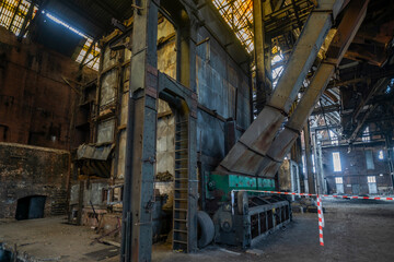 Old epic legendary historic brick abandoned power plant in Silesia, Poland