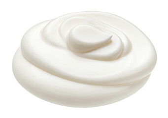 Mayonnaise swirl isolated on white background