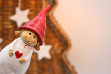 Christmas card with Christmas elf