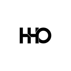 hho letter initial monogram logo design