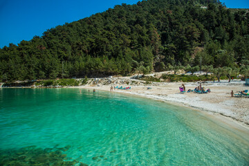 beach in the thassos island, greece
