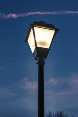 Fototapeta na wymiar street lamp in the sky
