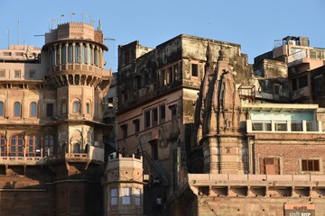 Obraz premium Panoramic view of Varanasi Ghats