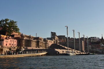 Obraz premium Panoramic view of Varanasi Ghats