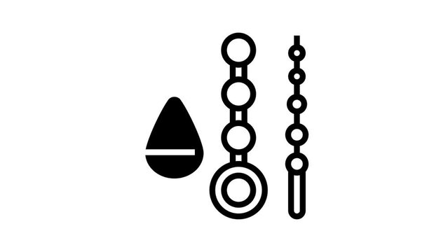 anal sex toy line icon animation