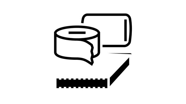 polyurethane thermoset line icon animation